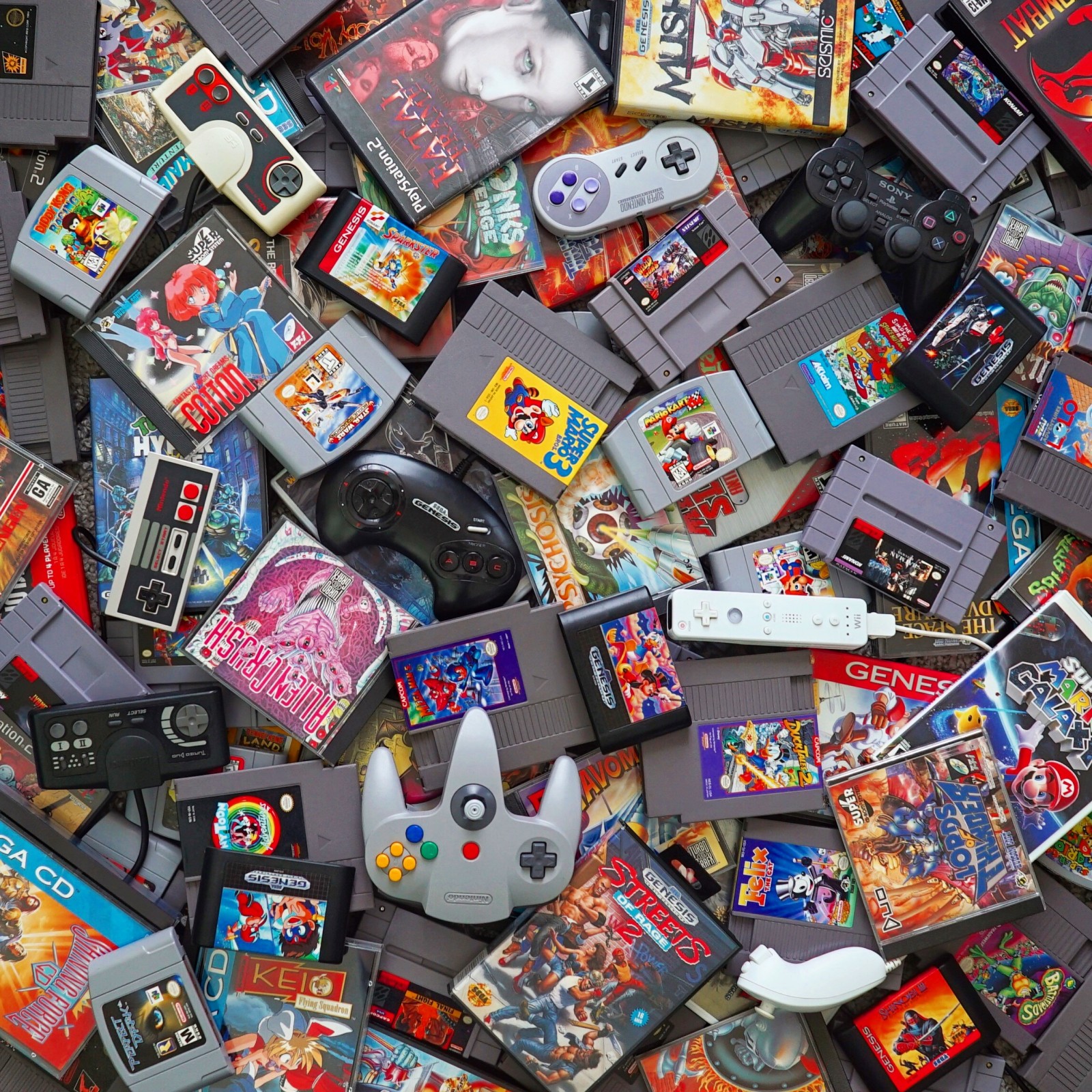 Retro games and consoles collection
